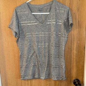 Bass Gray V-Neck Top